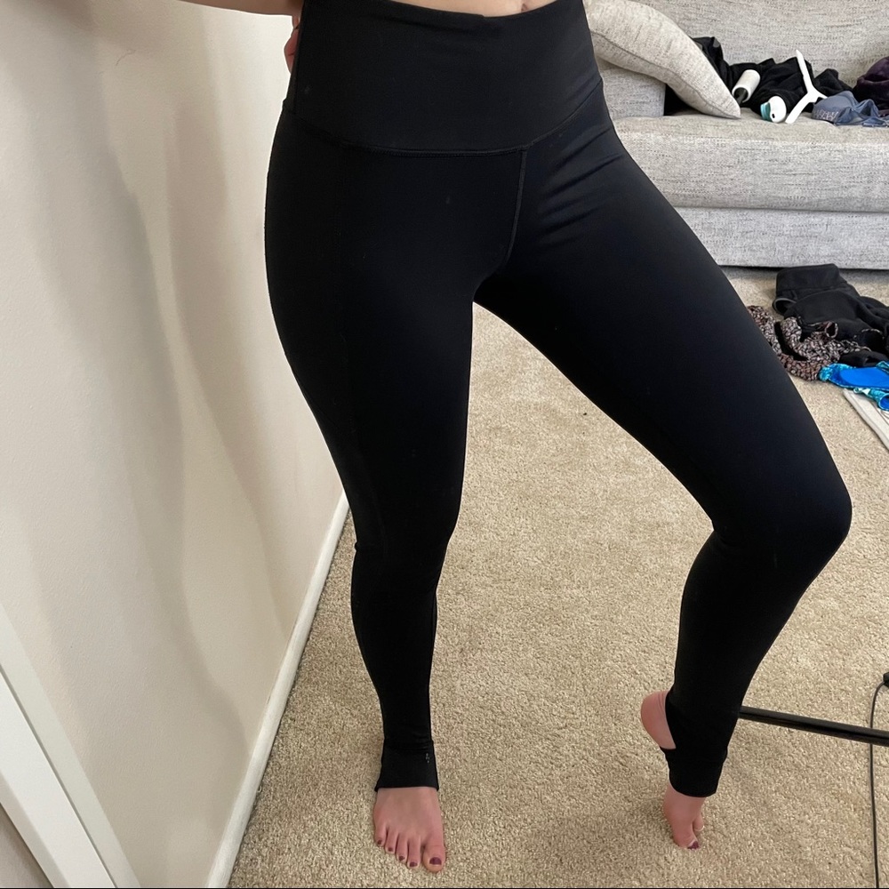 MONO Mesh Yoga Leggings Exercise Heel Stirrups